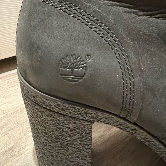 Ladies Black Timberland Heel Boots Size 9 - Picture 4 of 6